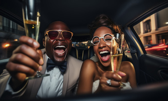 Chauffeur service for anniversary dinner in Highlands Ranch, CO